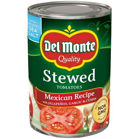Del Monte Stewed Mexican Recipe w/Jalapenos Garlic & Cumin Tomatoes, 14.5 oz