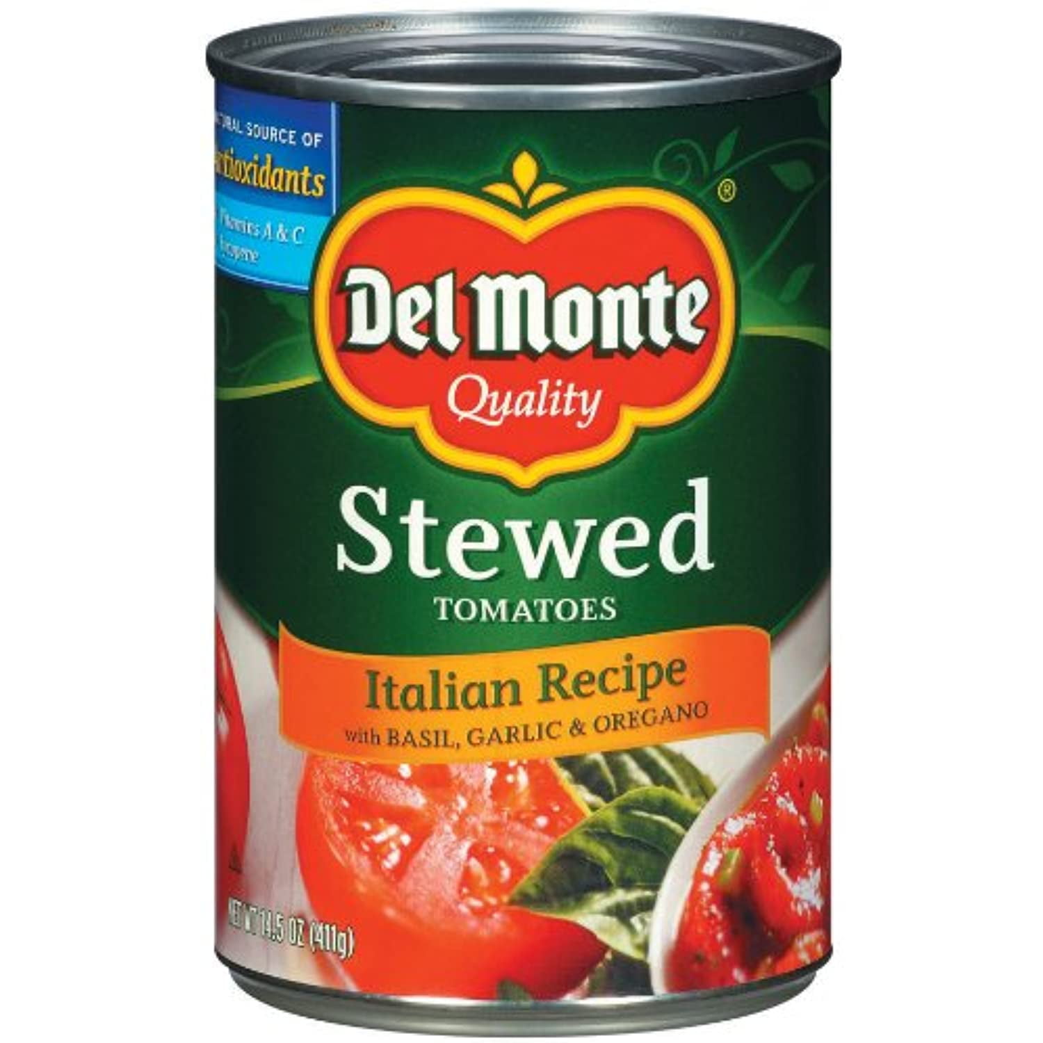 Del Monte Stewed Tomatoes Italian Recipe, 14.5Ounce (Pack Of 8