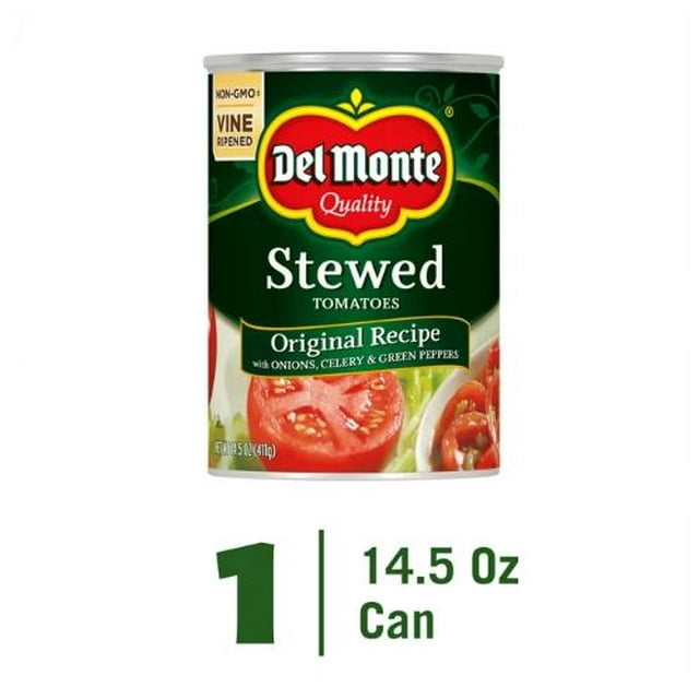 Del Monte Stewed Tomatoes Onions Celery Peppers, 14.5 oz Can