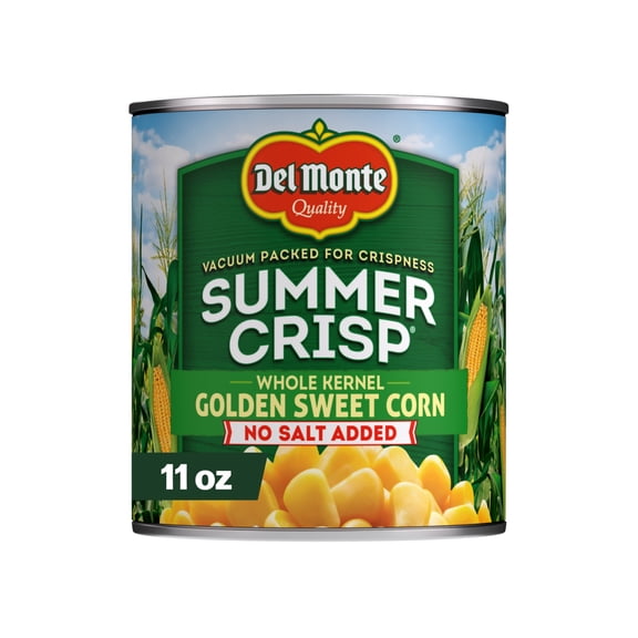 Del Monte Summer Crisp No Salt Added Whole Kernel Golden Sweet Corn, 11 oz Can, Canned Vegetables