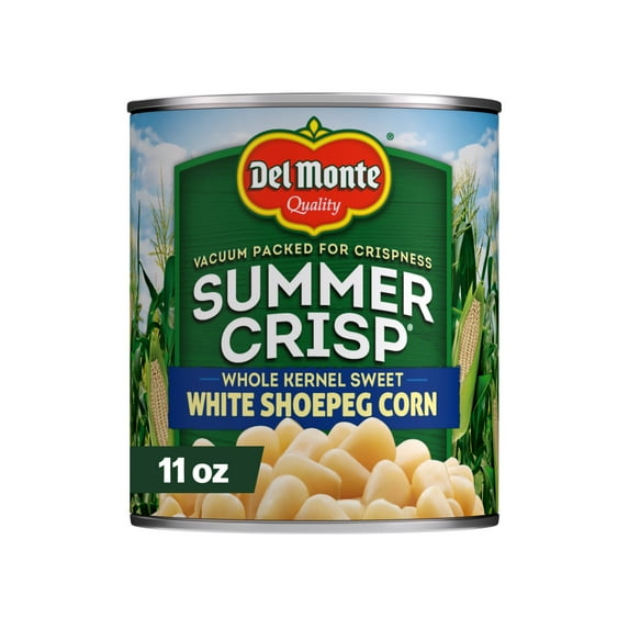 Del Monte Summer Crisp White Shoepeg Corn, 11 oz Can, Canned Vegetables