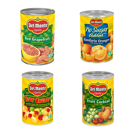 Del Monte Sunrise Fruit Variety Pack 8 Cans of Morning Freshness