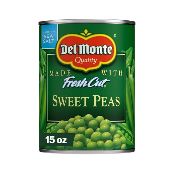 Del Monte Sweet Peas Canned Vegetables, 15 oz Can