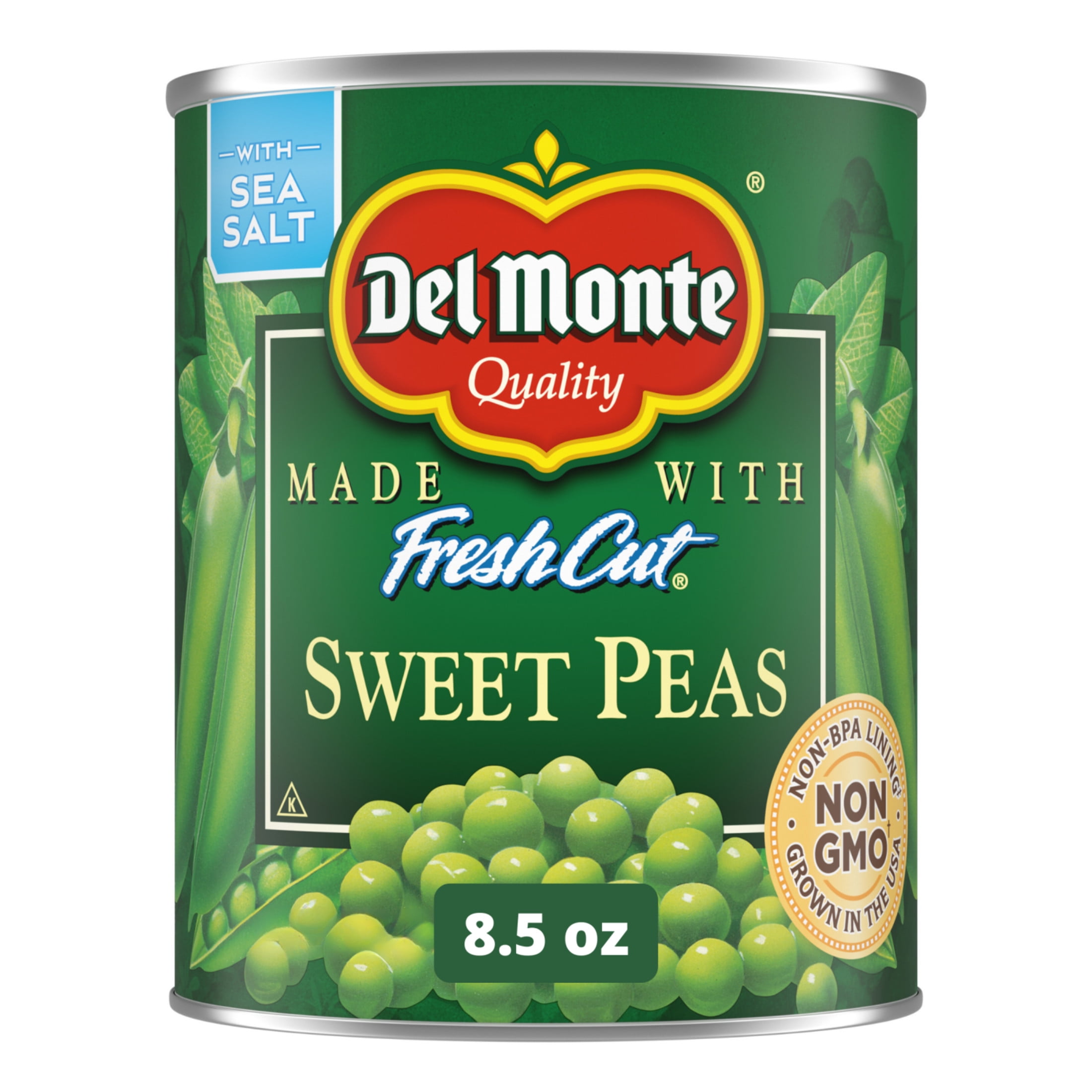Del Monte Sweet Peas, Canned Vegetables, 8.5 oz Can