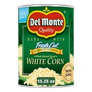 Del Monte Harvest Selects Sweet White Whole Kernel Corn, 15.25 oz Can, Canned Vegetables