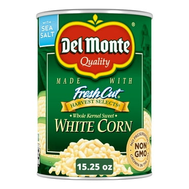 Del Monte Harvest Selects Sweet White Whole Kernel Corn, 15.25 oz Can, Canned Vegetables