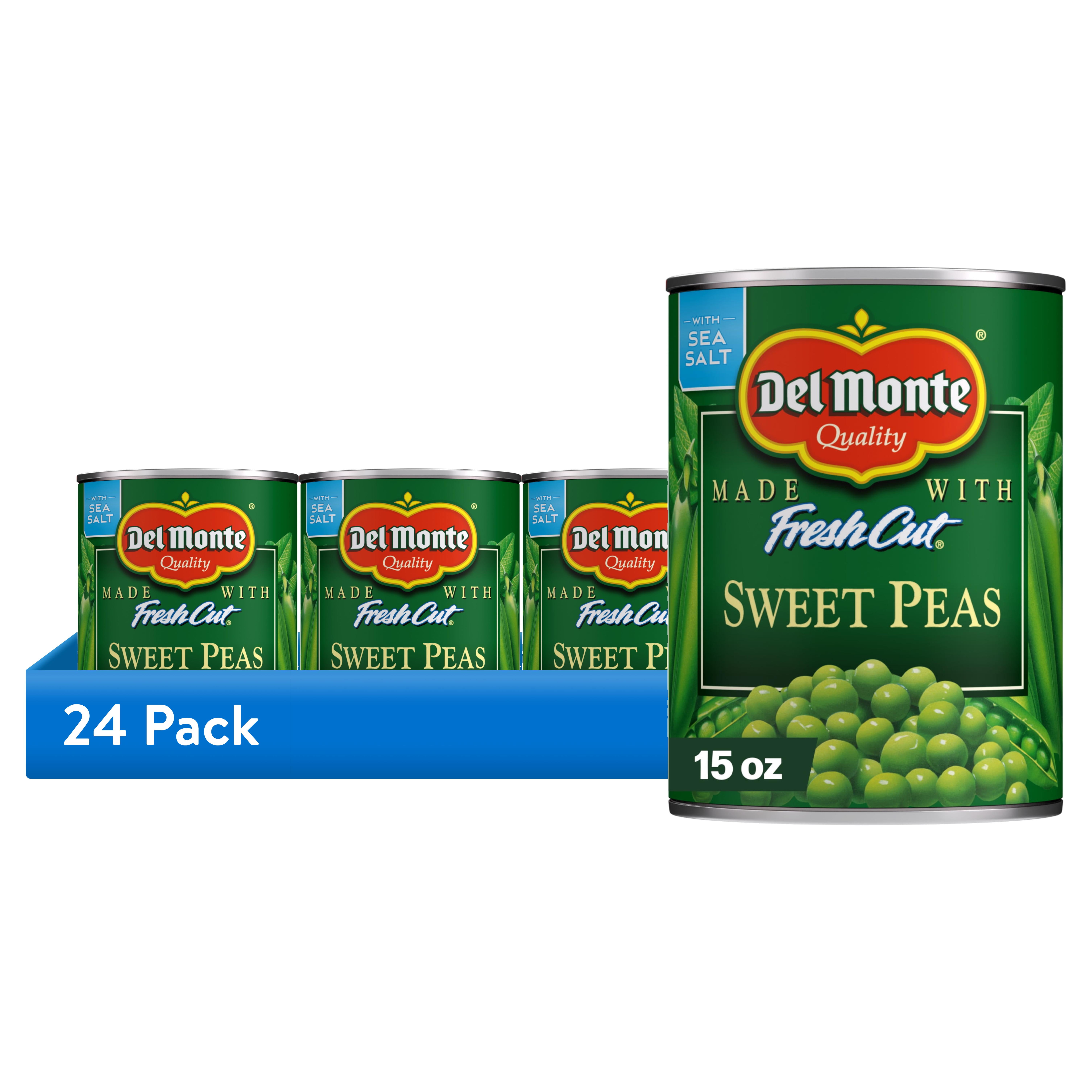 (24 pack) Del Monte Sweet Peas, Canned Vegetables, 15 oz Can