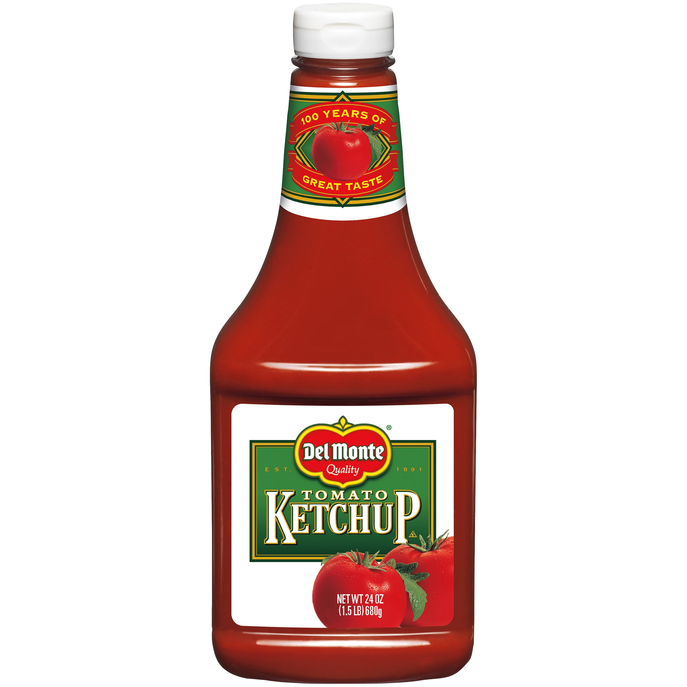 Del Monte Tomato Ketchup, 24 oz, Peanut Free, Shelf Stable, Plastic Bottle