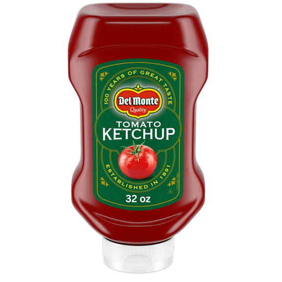 Del Monte Tomato Ketchup, Gluten Free, 32 oz Squeeze Bottle, Sweet Tangy Flavor