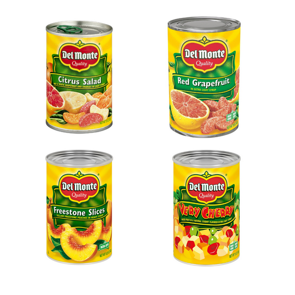Del Monte Tropical Fruit Variety 8-Variety Pack, 15 oz Cans Juicy, Colorful, and Naturally Sweetened