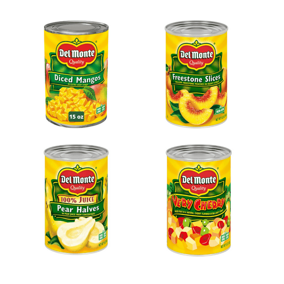 Del Monte Tropical Taste Tour 8 Can Fruit Variety in Real Juice