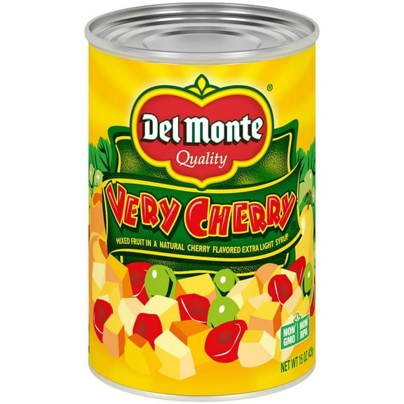 Del Monte Very Cherry Mixed Fruit in a Natural Cherry Flavored Light Syrup - 15oz - Pack of 2