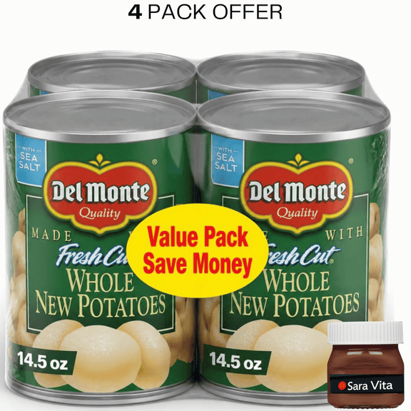 Del Monte Whole Canned Potatoes, Canned Vegetables, 14.5 oz
