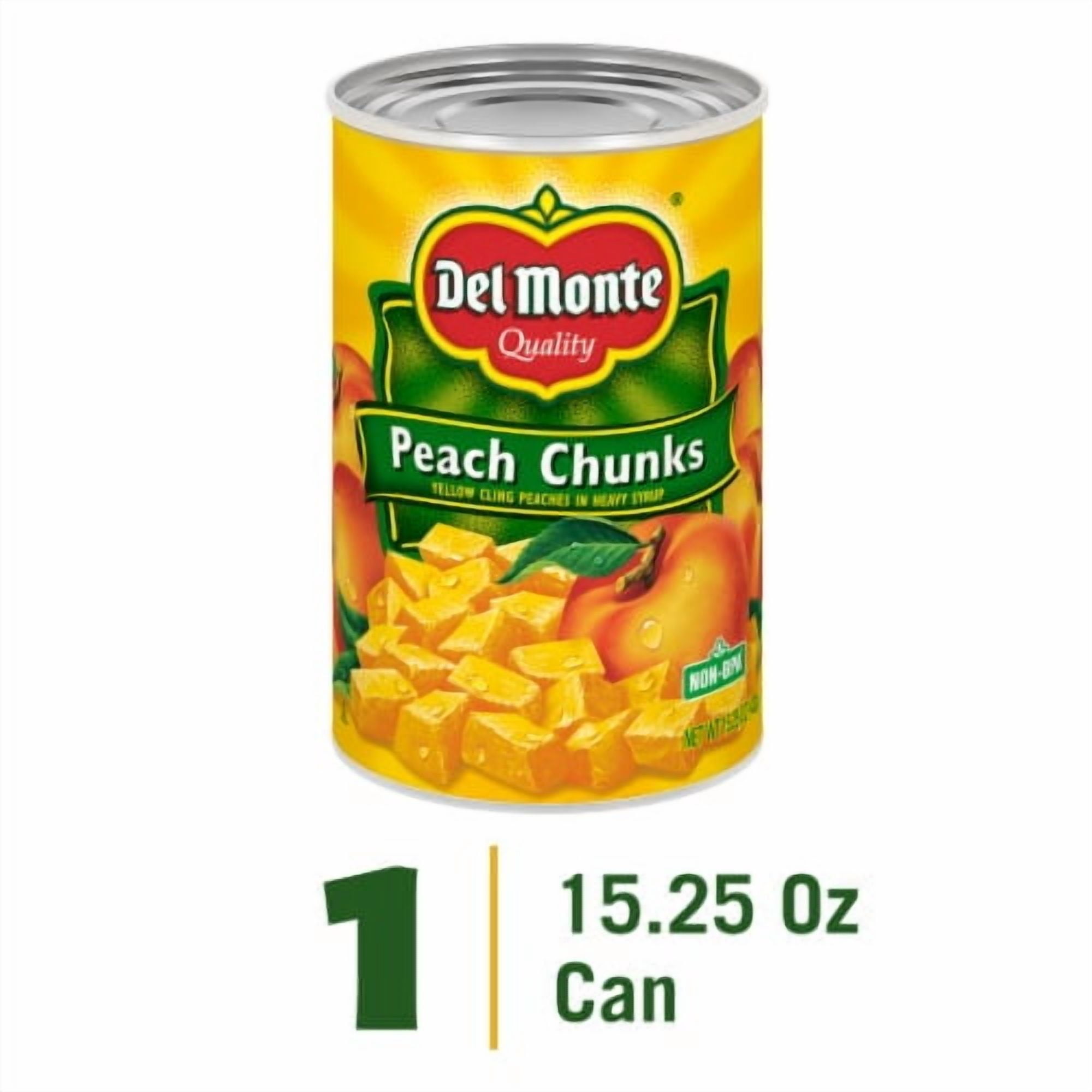 Del Monte Yellow Cling Peach Chunks in Heavy Syrup Canned Fruit ...