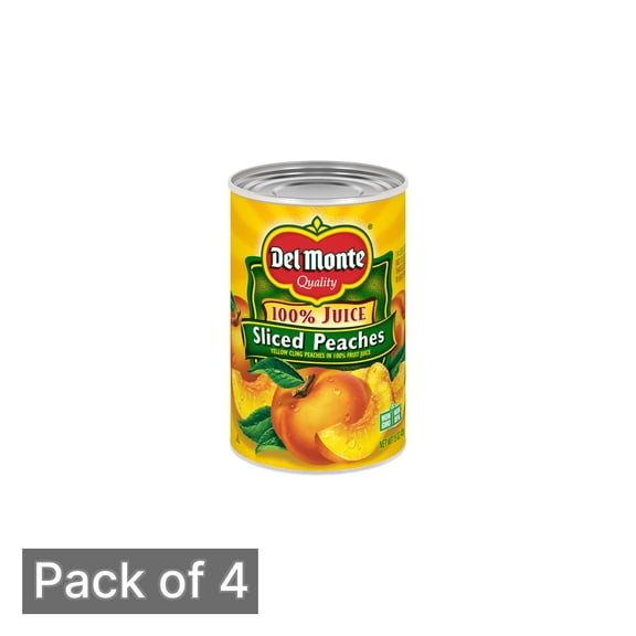 Del Monte Yellow Cling Sliced Peaches 15 oz (Pack of 4)