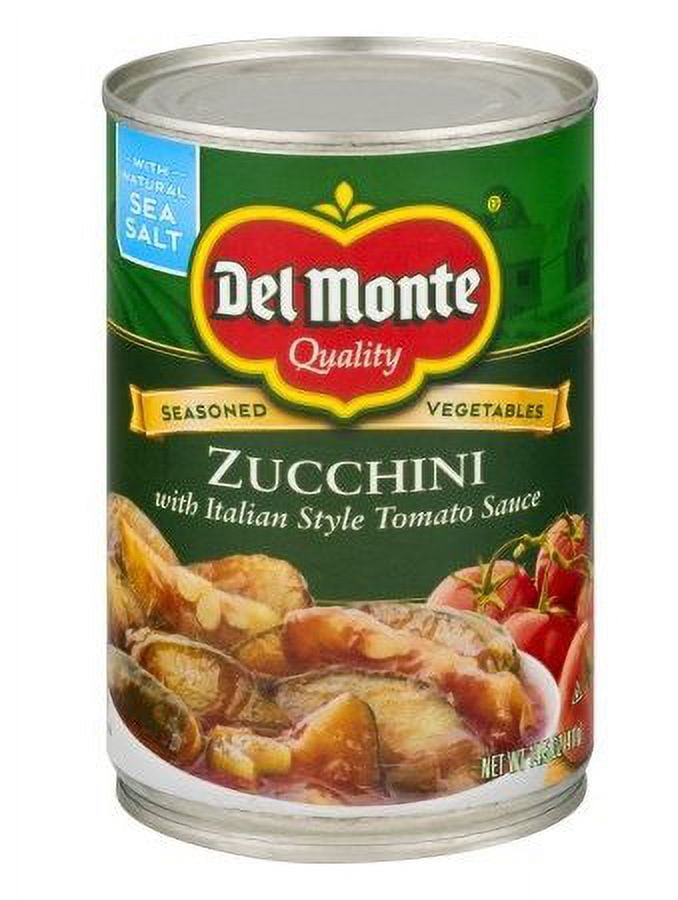 Del Monte Zucchini with Italian Style Tomato Sauce - with Natural Sea Salt 14.5oz (Pack of 3)