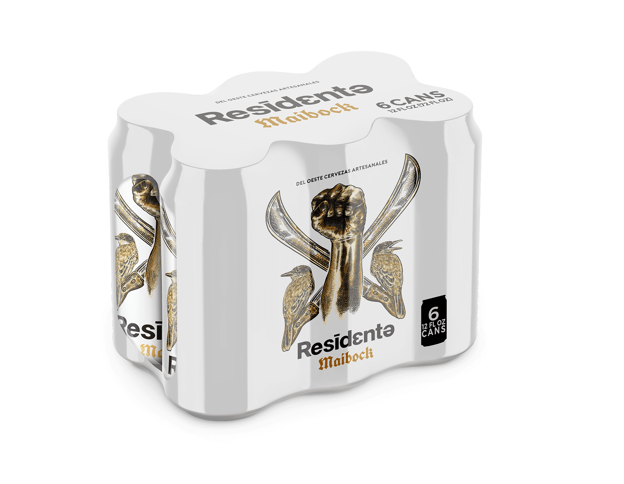 Del Oeste Residente Maibock Lager Craft Beer 6 Pack 12oz Aluminum Can 7% ABV