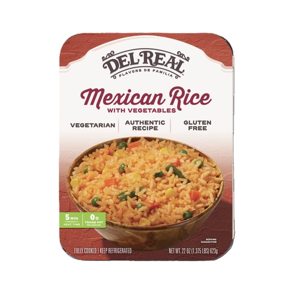 Del Real Foods Mexican Rice with Vegetables, 22 oz (Cooked)