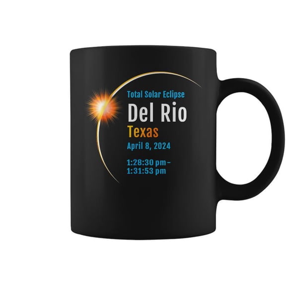 Del Rio Texas Tx Total Solar Eclipse 2024 1 Coffee Mugs