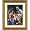 thumbnail image 1 of Del Sarto, Andrea 12x14 Gold Ornate Wood Framed with Double Matting Museum Art Print Titled - Holy Family With Angels, 1 of 4