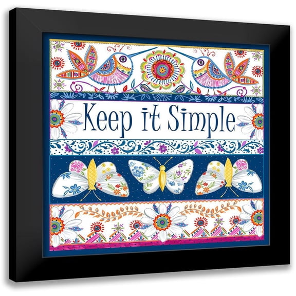 Del Sol, Ani 12x12 Black Modern Framed Museum Art Print Titled - Keep it Simple