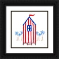 thumbnail image 1 of Del Sol, Ani 12x12 Black Ornate Wood Framed with Double Matting Museum Art Print Titled - Lifeguard House I, 1 of 4