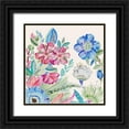 thumbnail image 1 of Del Sol, Ani 12x12 Black Ornate Wood Framed with Double Matting Museum Art Print Titled - Spring Flower Garden III, 1 of 4