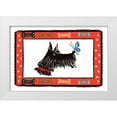 thumbnail image 1 of Del Sol, Ani 14x11 White Modern Wood Framed Museum Art Print Titled - Dog With A Butterfly Friend, 1 of 4