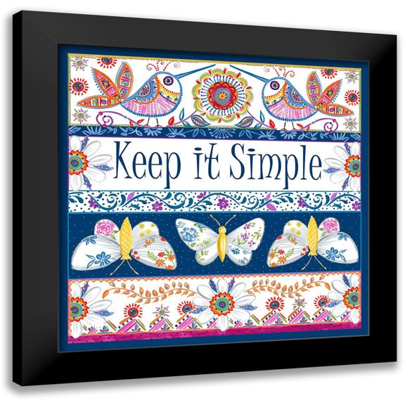 Del Sol, Ani 20x20 Black Modern Framed Museum Art Print Titled - Keep it Simple
