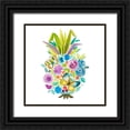 thumbnail image 1 of Del Sol, Ani 20x20 Black Ornate Wood Framed with Double Matting Museum Art Print Titled - Vibrant Pineapple, 1 of 4