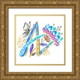 thumbnail image 1 of Del Sol, Ani 20x20 Gold Ornate Wood Framed with Double Matting Museum Art Print Titled - Monogram A, 1 of 4
