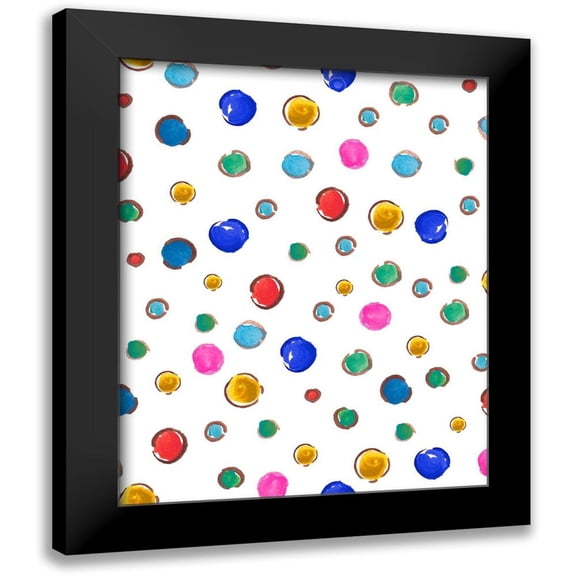Del Sol, Ani 20x24 Black Modern Framed Museum Art Print Titled - Polka Dots