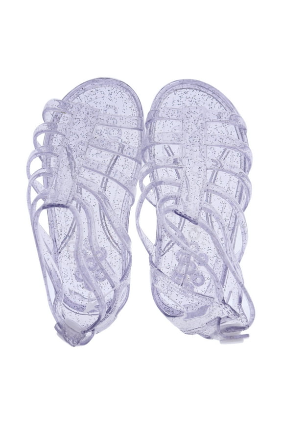 Color-Changing Jelly Shoes - Gladiator Sandal - Changes Color from Clear to Purple in The Sun - Sturdy and Stylish, Made from USA Certified PVC - Kids 6
