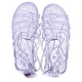 thumbnail image 1 of Del Sol Color-Changing Jelly Shoes - Gladiator Sandal - Changes Color from Clear to Purple in the Sun - Sturdy and Stylish, Made from USA certified PVC - Youth 1, 1 of 3