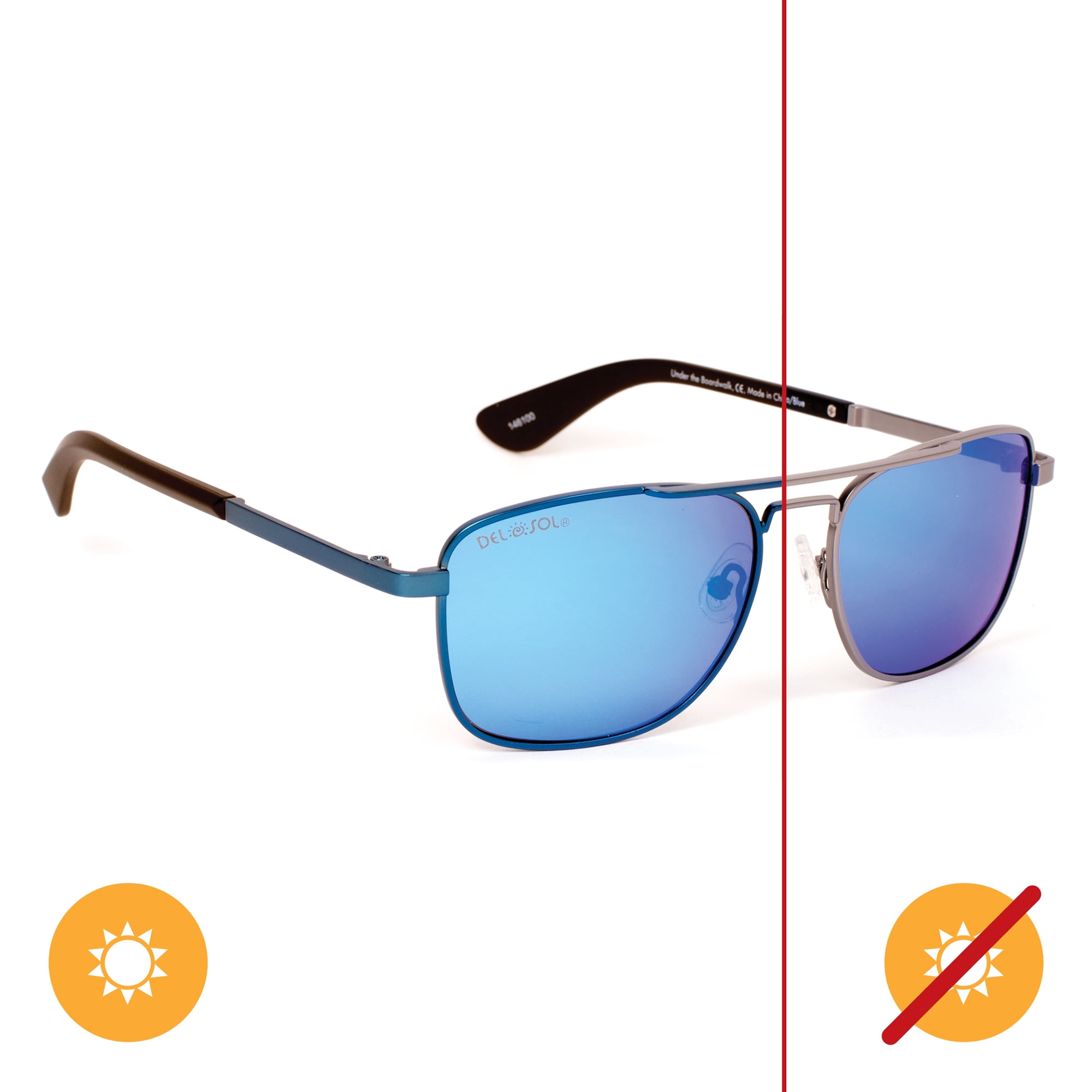 Del Sol Solize Color-Changing Sunglasses For Men - Under The
