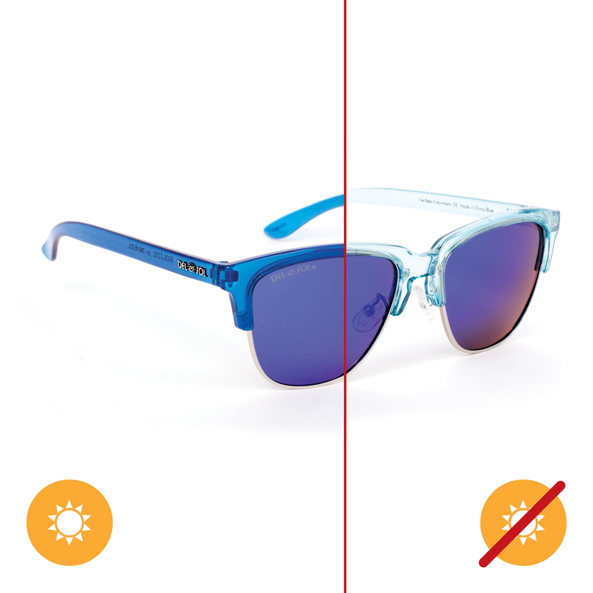 Del Sol Solize Color-Changing Sunglasses For Women - One Love