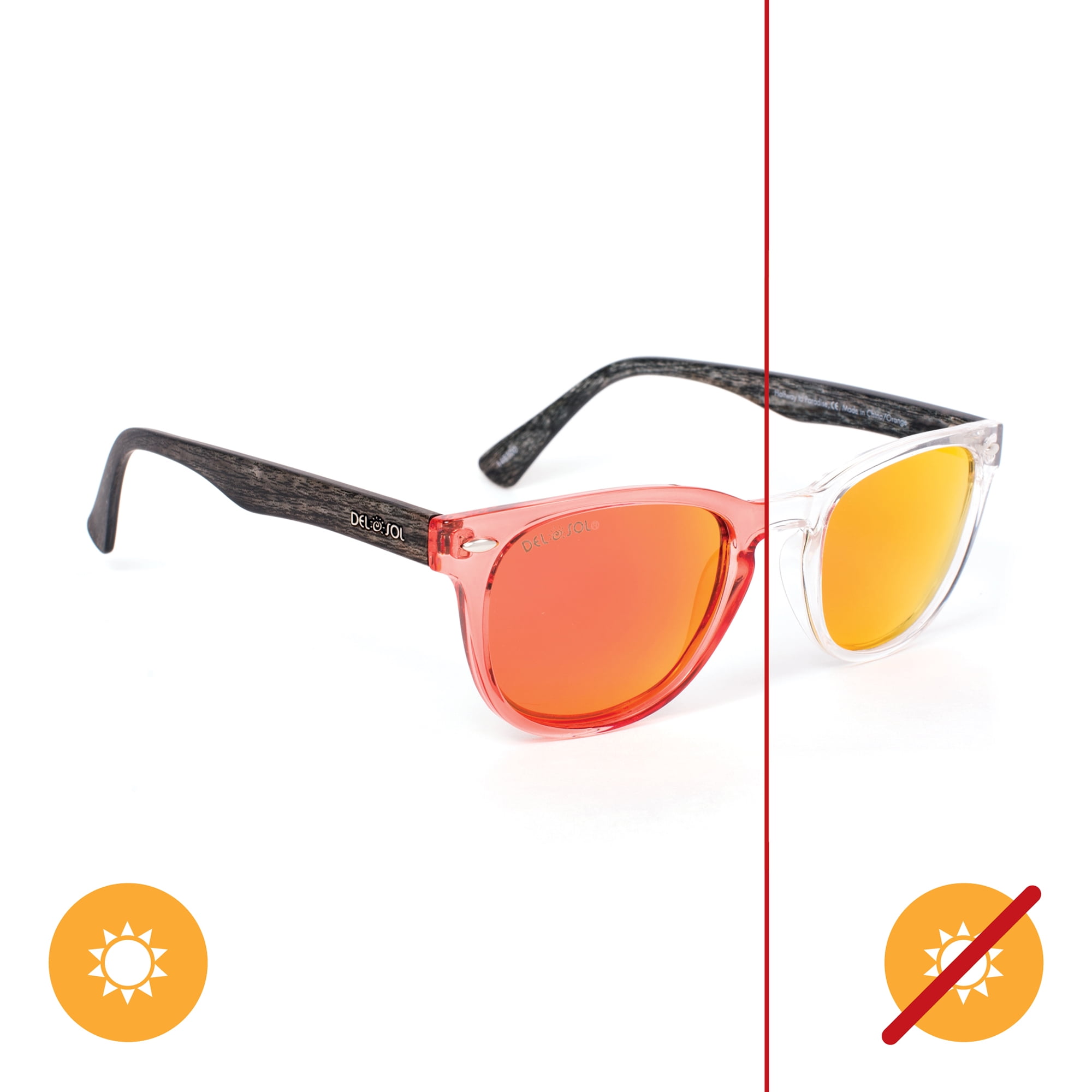 Del Sol Solize Color-Changing Unisex Sunglasses - Good day