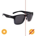 thumbnail image 1 of Del Sol Solize Color-Changing Unisex Sunglasses - Nowhere to Run - Changes Color from Black & Clear to Ebony in the Sun - Polarized Pro, Mirrored Lens, 100% UVA/UVB Protection, 1 of 3
