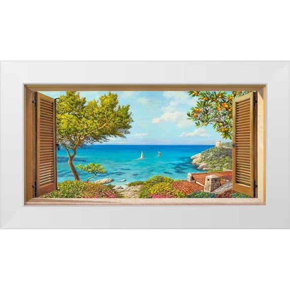 Del missier, Andrea 24x14 White Modern Wood Framed Museum Art Print Titled - Finestra sul mare