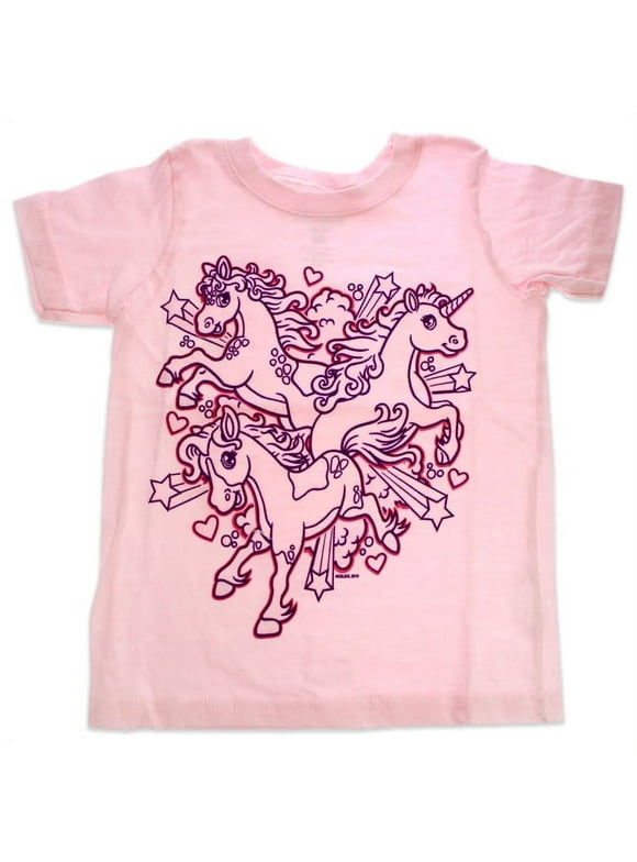 DelSol Girls Crew Tee - Iluv Horses - Balerina, 1 Pc T-Shirt (2T)