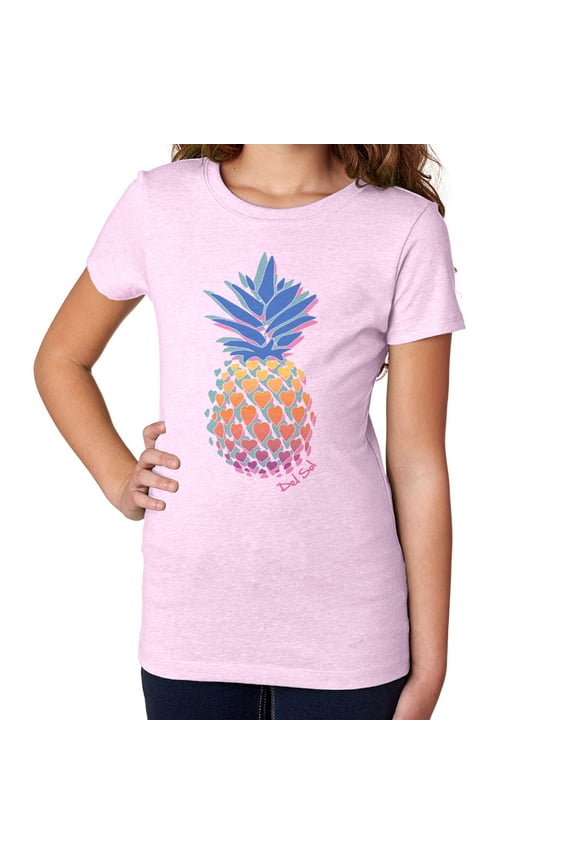 DelSol Girls Crew Tee - Lilac T-Shirt - Pineapple Love