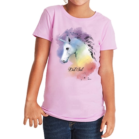 DelSol Girls Crew Tee - Lilac T-Shirt - Unicorn