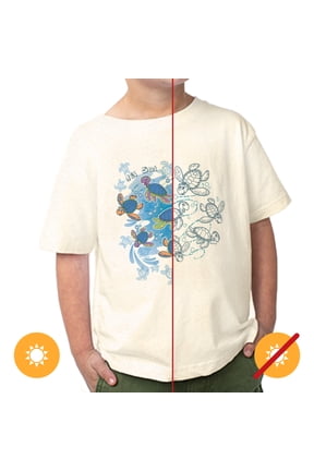 DelSol Kids Crew Tee - Ash T-Shirt -Turtle Time
