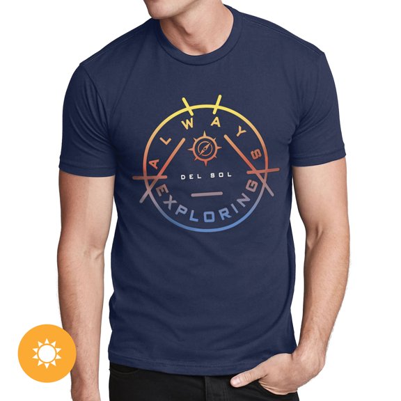 DelSol Men Crew Tee - Indigo T-Shirt -Always Exploring