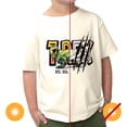 thumbnail image 1 of DelSol Men Crew Tee - Rex- Beige T-Shirt (5T) for Kids, 1 of 3
