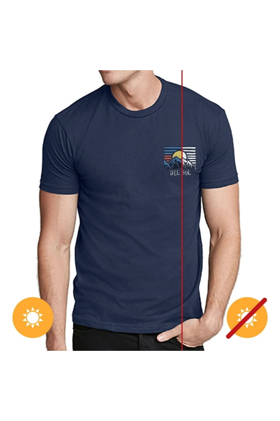 DelSol Men Crew Tee - Wanderlsut - Indigo, 1 Pc T-Shirt (2XL)