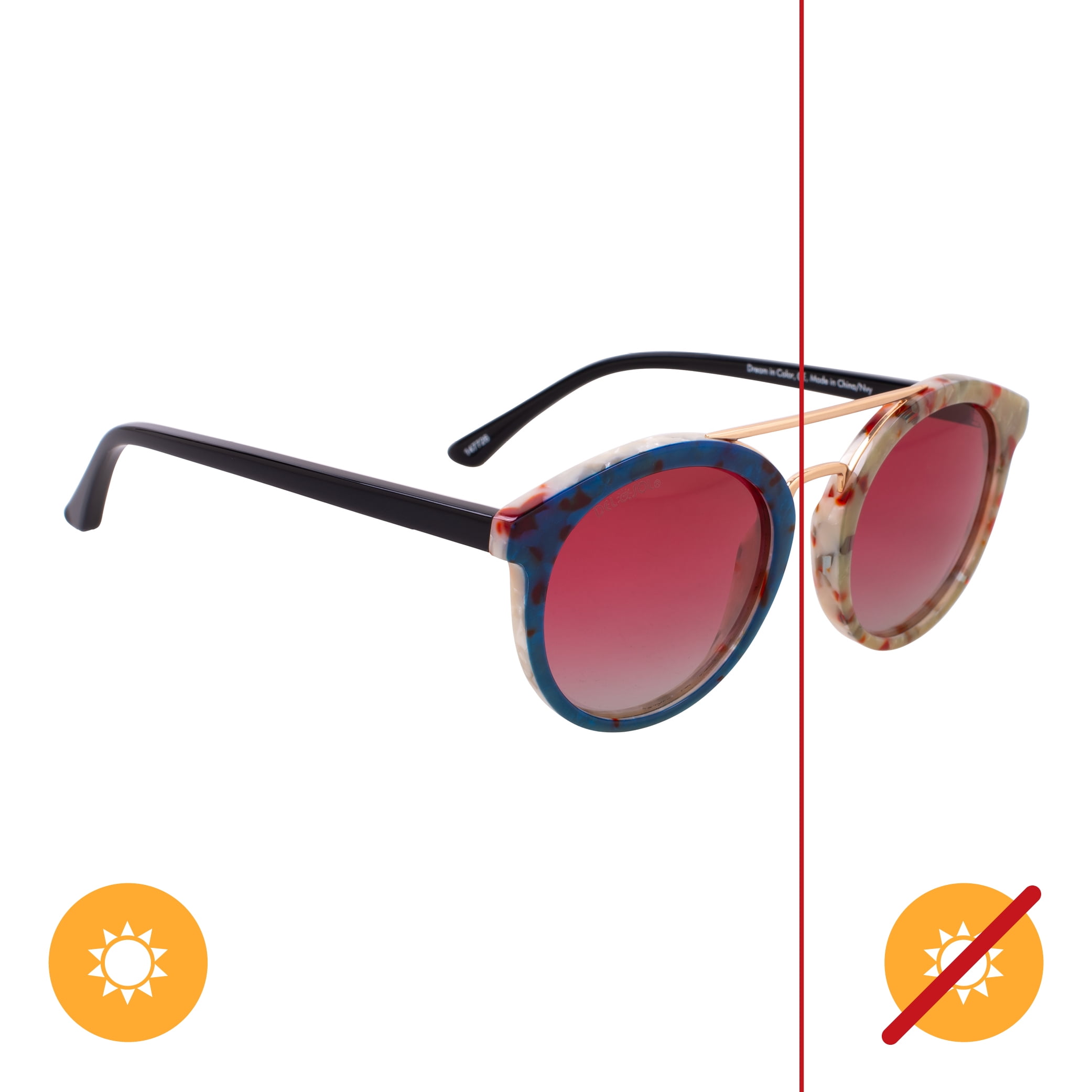 Del Sol Solize Color-Changing Unisex Sunglasses - Top of the World