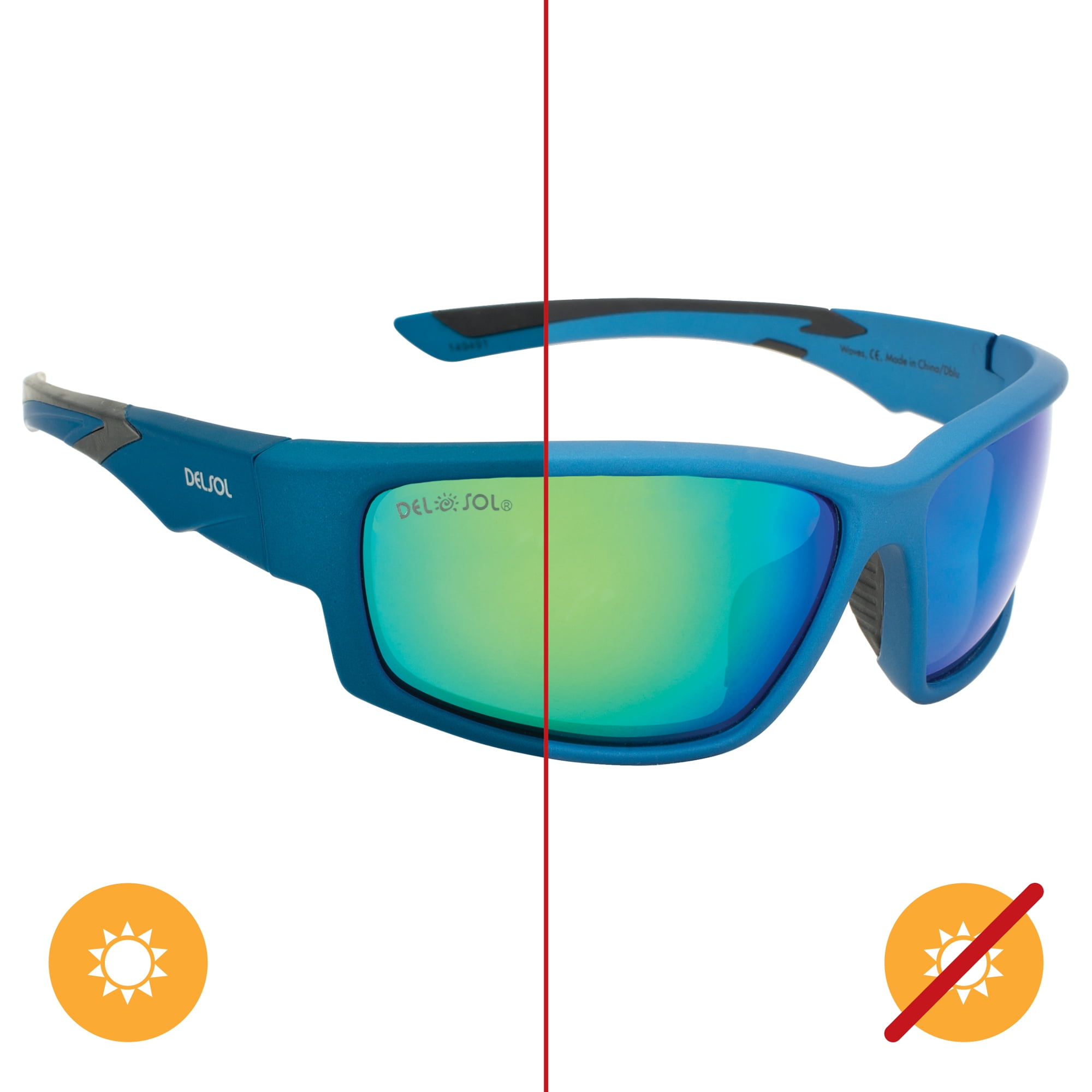 Del Sol Solize Color-Changing Unisex Sunglasses - Ready for Del Sol Solize Color-Changing Unisex Sunglasses - Ready for