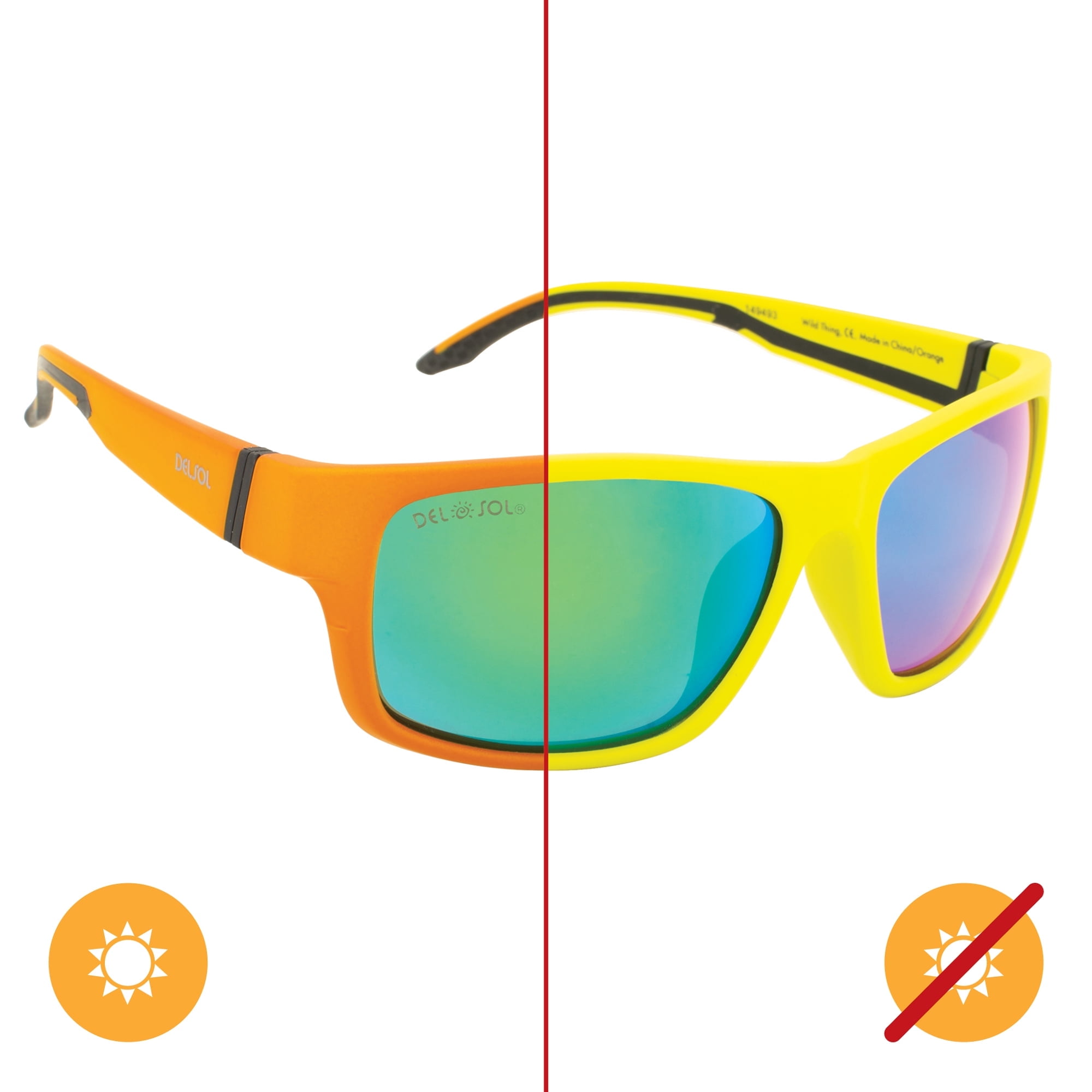 DelSol Solize 'Oceans Away' Color-Changing Sunglasses for Men