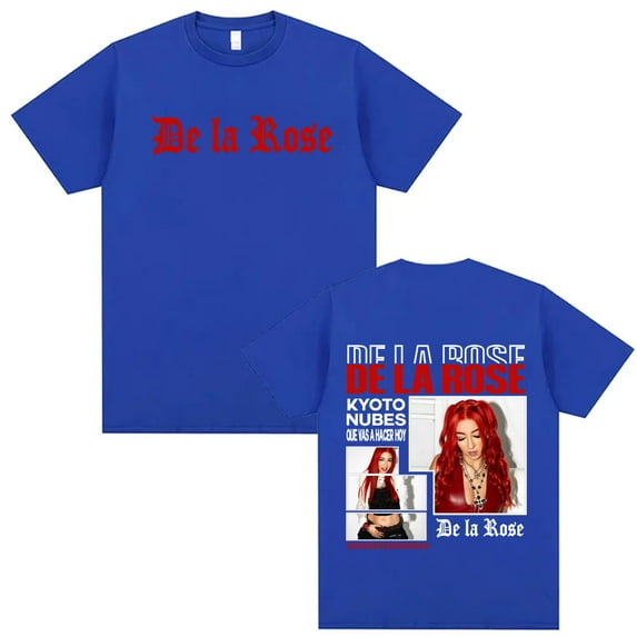 Dela Rose 2025 Tour Printed Cotton T-Shirt Unisex Oversized Short Sleeve Hip Hop Vintage Streetwear